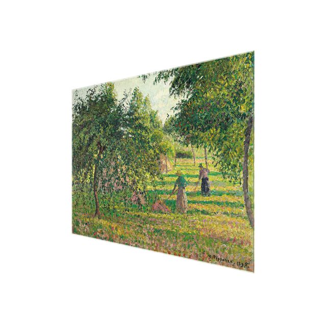 Quadro in vetro - Camille Pissarro - Meli e Voltafieno, Eragny - Impressionismo - Orizzontale 4:3