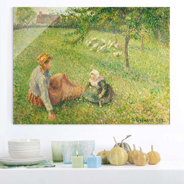 Lavagna magnetica vetro Camille Pissarro - Il pascolo delle oche