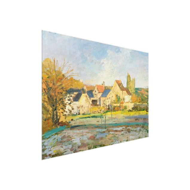 Quadro su vetro - Camille Pissarro - Paesaggio a Osny vicino Irrigazione - Impressionismo - Orizzontale 4:3