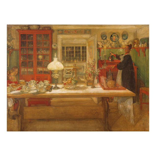 Quadro in vetro - Carl Larsson - Getting ready for a Game - Orizzontale 4:3