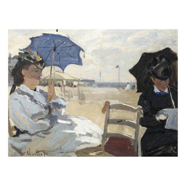 Quadro su vetro - Claude Monet - Sulla Spiaggia di Trouville - Impressionismo - Orizzontale 4:3