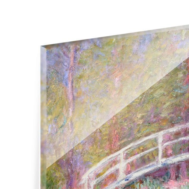 Quadro su vetro - Claude Monet - Il Ponte nel Giardino di Monet - Impressionismo - Quadrato 1:1