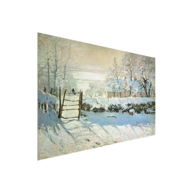 Quadro in vetro - Claude Monet - La Gazza - Impressionismo - Orizzontale 3:2