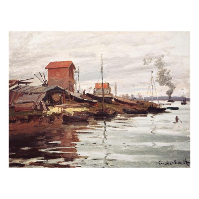 Quadro su vetro - Claude Monet - La Senna a Petit-Gennevilliers - Impressionismo - Orizzontale 4:3