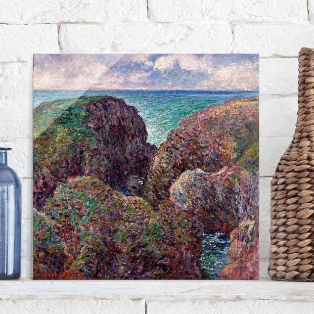 Lavagna magnetica vetro Claude Monet - Gruppo di rocce a Port-Goulphar