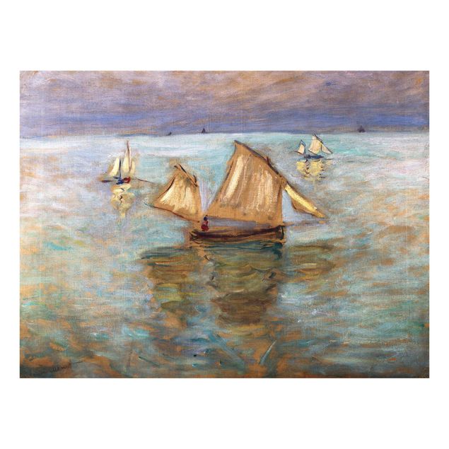 Quadro in vetro - Claude Monet - Pescherecci al Pourville - Impressionismo - Orizzontale 4:3