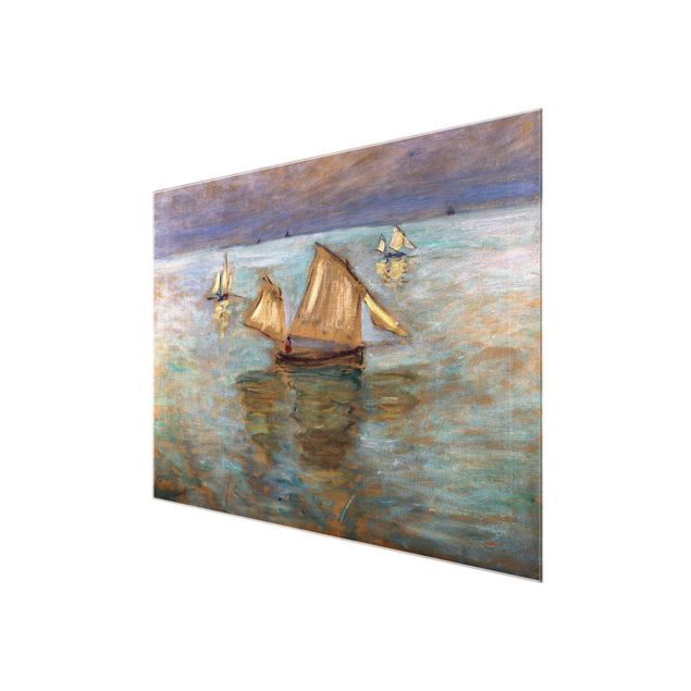 Quadro in vetro - Claude Monet - Pescherecci al Pourville - Impressionismo - Orizzontale 4:3