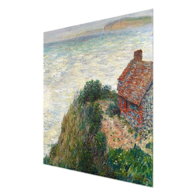 Quadro su vetro - Claude Monet - Casa del Pescatore a Petit Ailly - Impressionismo - Quadrato 1:1