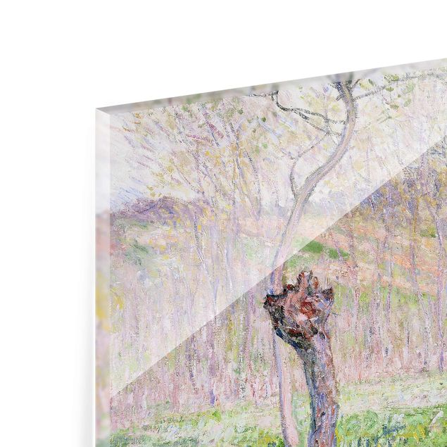 Quadro su vetro - Claude Monet - Primavera, Salici - Impressionismo - Orizzontale 4:3