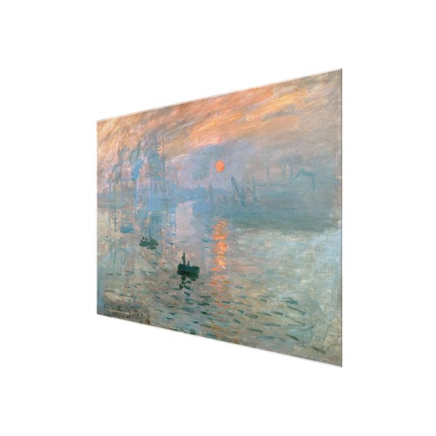 Quadro su vetro - Claude Monet - Impression (Alba) - Impressionismo - Orizzontale 4:3