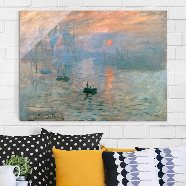 Lavagna magnetica vetro Claude Monet - Impressione (alba)