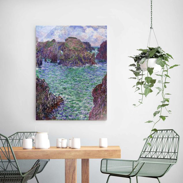 Quadro su vetro - Claude Monet - Port-Goulphar, Belle-Île - Impressionismo - Verticale 3:4