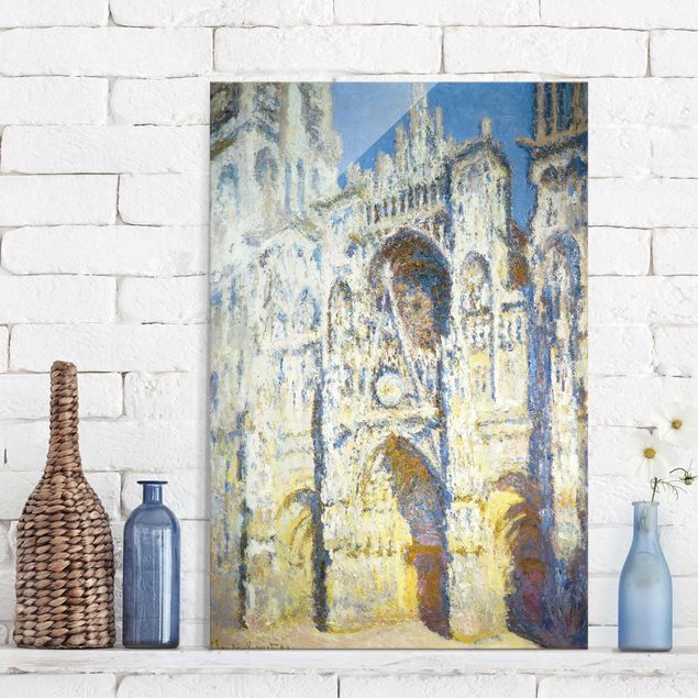 Lavagna magnetica vetro Claude Monet - Portale della cattedrale di Rouen
