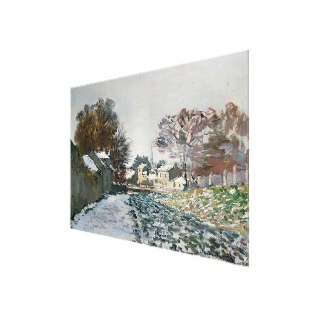 Quadro in vetro - Claude Monet - Neve a Argenteuil - Impressionismo - Orizzontale 4:3