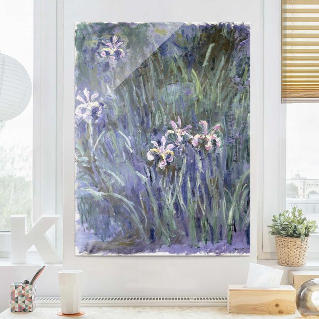 Quadro su vetro - Claude Monet - Iris - Impressionismo - Verticale 3:4