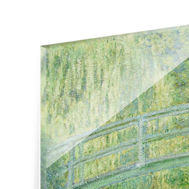 Quadro su vetro - Claude Monet - Laghetto e il Ponte Giapponese - Impressionismo - Quadrato 1:1