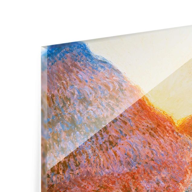 Quadro su vetro - Claude Monet - Pagliaio alla Luce del Sole - Impressionismo - Orizzontale 4:3