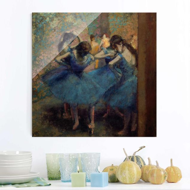 Lavagna magnetica vetro Edgar Degas - Ballerine blu