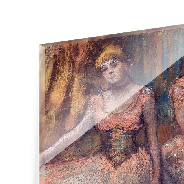 Quadro in vetro - Edgar Degas - Tre Ballerine prima di Esercizio - Impressionismo - Verticale 3:4