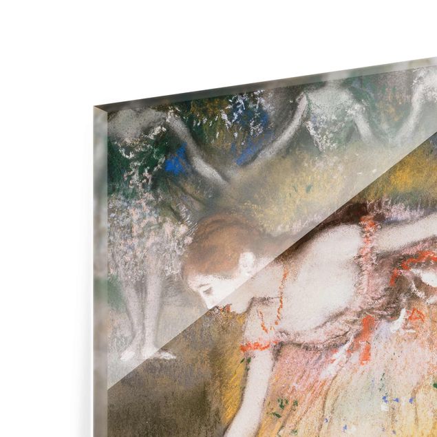 Quadro in vetro - Edgar Degas - Ballerini Chinandosi - Impressionismo - Orizzontale 4:3