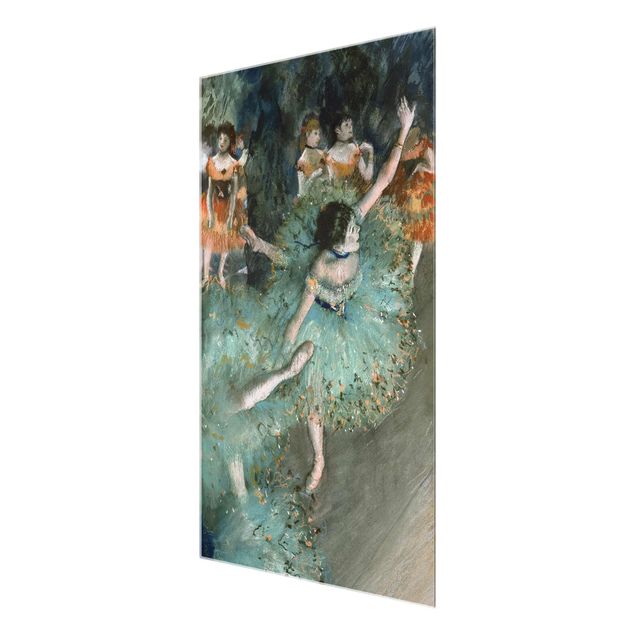Quadro in vetro - Edgar Degas - Ballerina verde - Impressionismo - Verticale 2:3