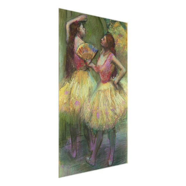 Quadro su vetro - Edgar Degas - Prima del Debutto (Due Ballerine) - Impressionismo - Verticale 2:3