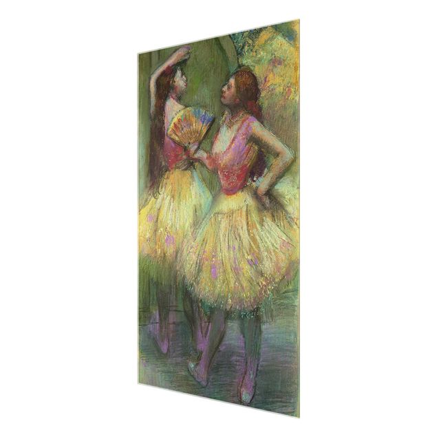 Quadro su vetro - Edgar Degas - Prima del Debutto (Due Ballerine) - Impressionismo - Verticale 2:3