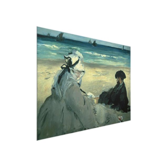 Quadro in vetro - Edouard Manet - On the Beach - Orizzontale 4:3