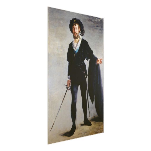 Quadro su vetro - Edouard Manet - Jean-Baptiste Faure in the Role of Hamlet - Verticale 2:3