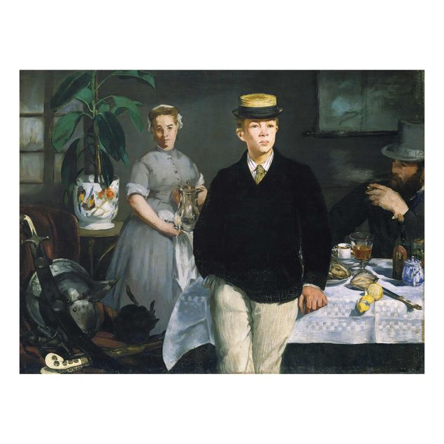 Quadro in vetro - Edouard Manet - Luncheon in the Studio - Orizzontale 4:3