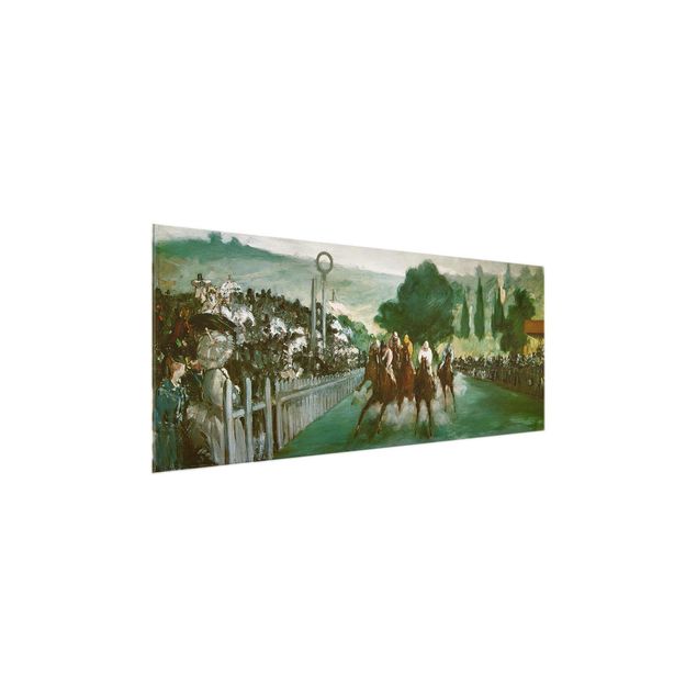 Quadro in vetro - Edouard Manet - Races at Longchamp - Panoramico