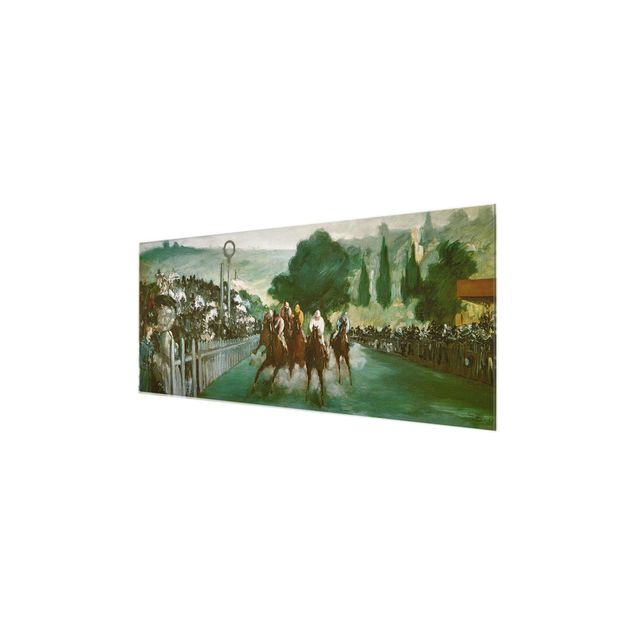 Quadro in vetro - Edouard Manet - Races at Longchamp - Panoramico