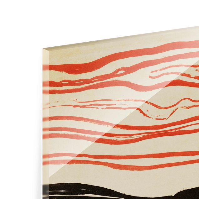 Quadro in vetro - Edvard Munch - Ansia - Espressionismo - Verticale 3:4