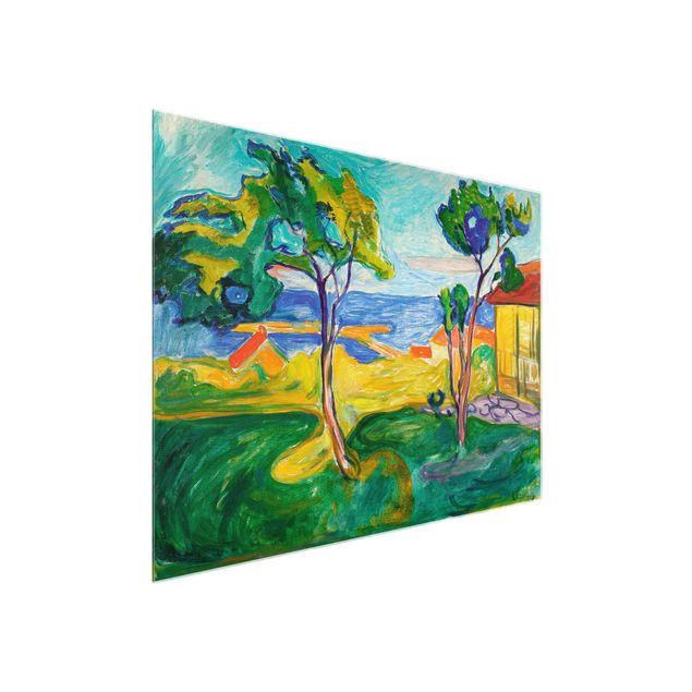 Quadro in vetro - Edvard Munch - Il Giardino in Åsgårdstrand - Espressionismo - Orizzontale 4:3