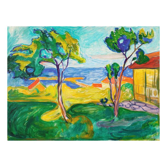 Quadro in vetro - Edvard Munch - Il Giardino in Åsgårdstrand - Espressionismo - Orizzontale 4:3