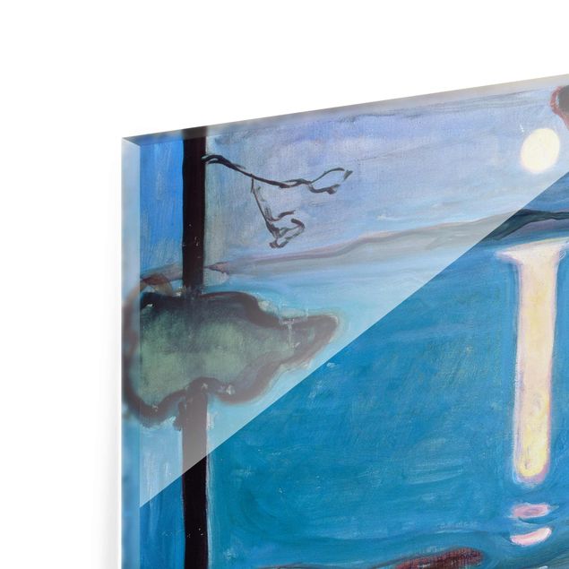 Quadro in vetro - Edvard Munch - Notte di Luna - Espressionismo - Quadrato 1:1