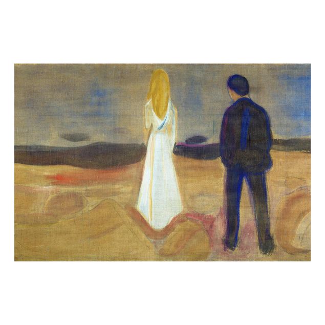 Quadro in vetro - Edvard Munch - Due persone. Solitario (Reinhardt-Fries) - Espressionismo - Orizzontale 3:2