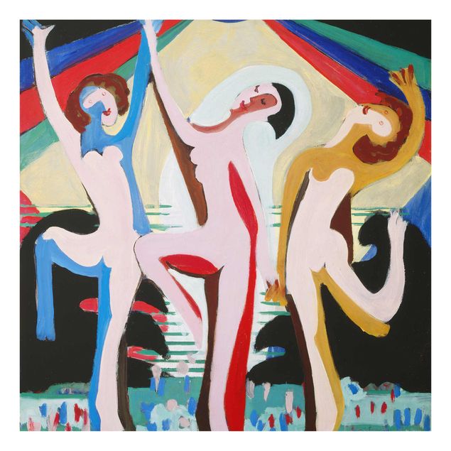 Quadro in vetro - Ernst Ludwig Kirchner - Color Dance - Quadrato 1:1
