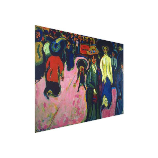 Quadro in vetro - Ernst Ludwig Kirchner - Street Scene: In Front of a Shop Window - Verticale 3:4