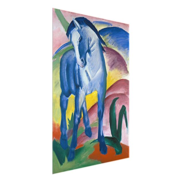 Lavagna magnetica vetro Franz Marc - Cavallo blu I