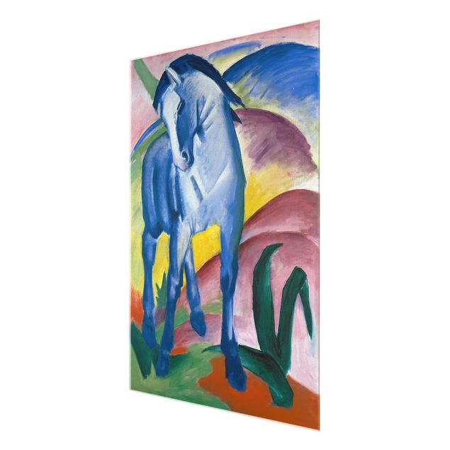 Quadro su vetro - Franz Marc - Cavallo Blu I - Espressionismo - Verticale 3:4