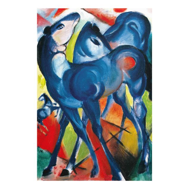 Quadro in vetro - Franz Marc - Puledri Blu - Espressionismo - Verticale 2:3