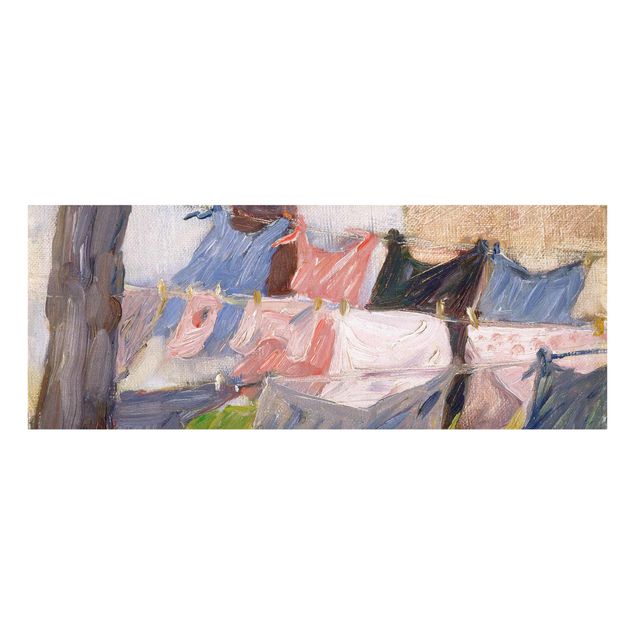Quadro in vetro - Franz Marc - Lavanderia nel Vento - Espressionismo - Panoramico