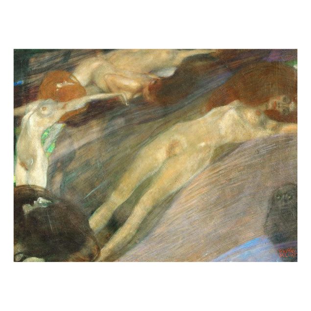 Quadro in vetro - Gustav Klimt - Acqua in Movimento - Art Nouveau - Orizzontale 4:3