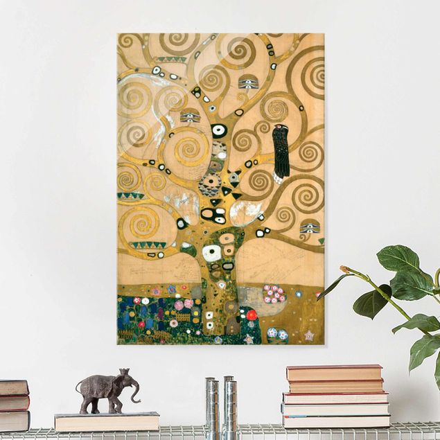 Lavagna magnetica vetro Gustav Klimt - L'albero della vita