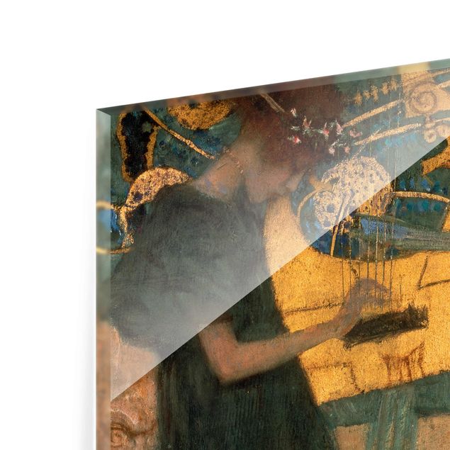 Quadro in vetro - Gustav Klimt - La Musica - Art Nouveau - Orizzontale 4:3