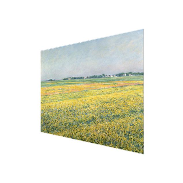 Quadro in vetro - Gustave Caillebotte - The Plain of Gennevilliers, Yellow Fields - Orizzontale 4:3