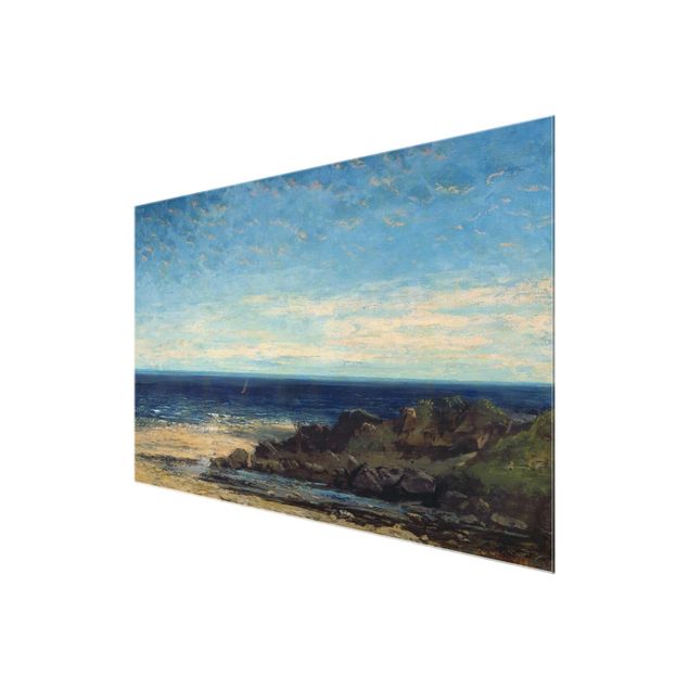 Quadro su vetro - Gustave Courbet - The Sea - Blue Sea, Blue Sky - Orizzontale 3:2
