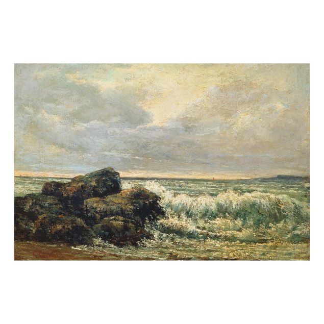 Quadro in vetro - Gustave Courbet - The wave - Orizzontale 3:2