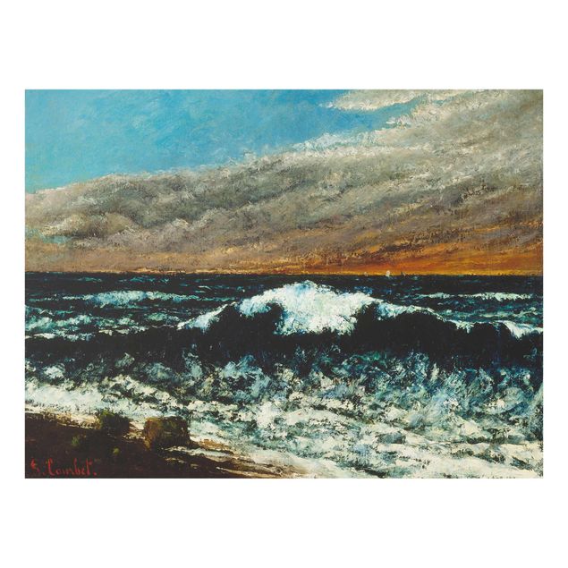 Quadro in vetro - Gustave Courbet - The wave (La Vague) - Orizzontale 4:3